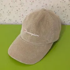 Champion チャンピオン キャップ 帽子 コーデュロイ グレージュ