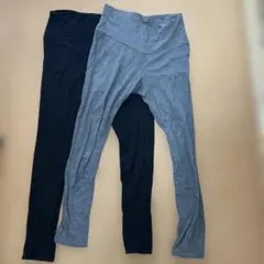 マタニティパンツ グレー ブラック 2点セット