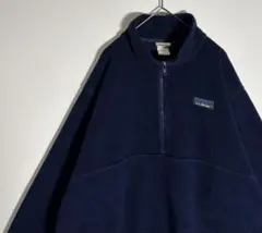 L.L.Beanエルエルビーン 刺繍ロゴ　ハーフジップ　フリース　プルオーバー