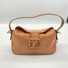 FENDI マンマバケット FF金具 パテント ハンドバッグ ピンク