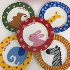 MIKIHOUSE 動物デザイン皿5枚セットのサムネイル