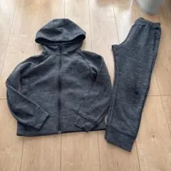 ユニクロ　130 ドライスウェットパーカー　ジョガーパンツ　2枚セット　グレー