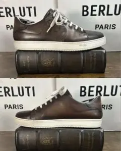 BERLUTI ブラウン レザー スニーカーのサムネイル