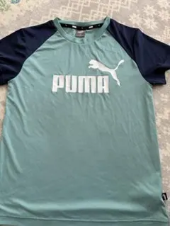 PUMA 半袖シャツ ミントグリーン/ネイビー サイズ150