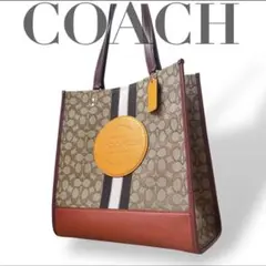 COACH トートバッグ キャンバス レザー