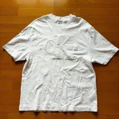 【ライトヴィンテージ】calvin klein jeans 立体ロゴTシャツ　Mのサムネイル