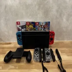 Nintendo Switch ジョイコン ゲームソフト3本 ケース2種 セット