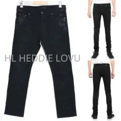 HL HEDDIE LOVU ダメージ加工 ブラックデニムスキニーパンツ 31のサムネイル