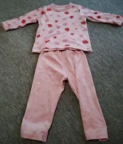 いちご柄　フリースパジャマ　 95cm