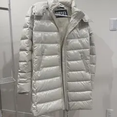 DIESEL アイボリー コート フード付き