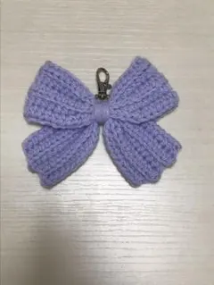 薄紫 リボン型クリップ