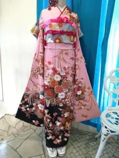 振袖フルセット、正絹振袖、成人式、帯揚げ、帯締め、唐織袋帯、長襦袢