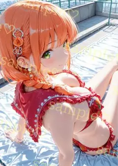 キラキラ　かわいい　AIイラスト　ポスター　A4サイズ　a677