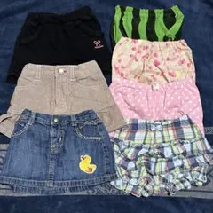 パンツ　スカート　80cm 7点セット　まとめ売り女の子　ベビー