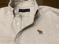 一度着用☆アバクロボタンダウンAbercrombieストライプシャツXSハワイ