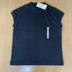 未使用タグ付き　無印　太番手天竺編み　フレンチスリーブTシャツ