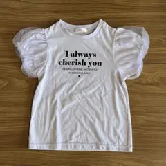 ALGY 半袖Tシャツ チュールスリーブ