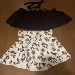 美品^_^花柄スカート付きビキニセット M