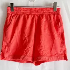 美品✨レディース スポーツショートパンツ コーラルオレンジ 速乾 メッシュ【S】