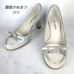 銀座かねまつ ローファー オペラシューズ リボン パンプス 24のサムネイル