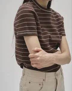 todayful Border Long T-shirts チョコ - メルカリ