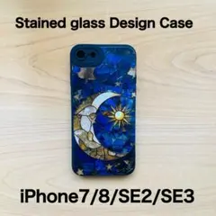 【iPhone7/8/SE2/SE3】ケース ステンドグラス風 印刷
