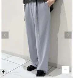 Whim Gazette 23AW ダブルクロスイージーパンツ ライトブルー