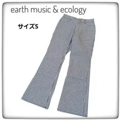 【美品】earth music & ecology ブラックチェック