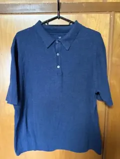 GAP ネイビー 肉厚ポロシャツ Lサイズ