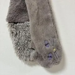 値下げしました　ANNA SUI アナスイ　猫耳ファーマフラー グレー
