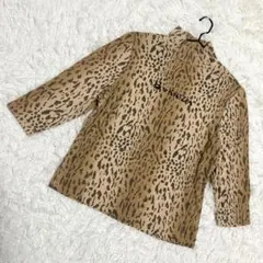 B.by KRIZIA プルオーバー　七分袖　ヒョウ柄　ハイネック　（F）