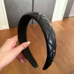 レザーカチューシャ ブラック CA4LA/カシラ