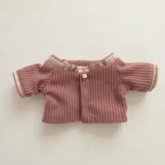 20cmぬい服・あったかコーデュロイくすみピンクのジャケット(ジャッキーSなど)