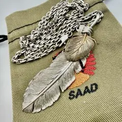 美品　SAAD ブロンズハートフェザー68mm ステンレスチェーンセット50cm 楽天市場】saad 中古 フェザー（ネックレス・ペンダント｜メンズ