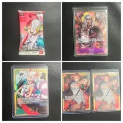 ワンピースカード　映画特典パックとロマンスドーン4枚セット