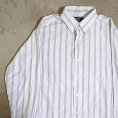 K*n様 希少 ラルフローレン ロゴ無し ストライプシャツ 長袖 ポロ