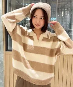 COCODEAL ココディール　オーバーサイズ　スキッパーニット