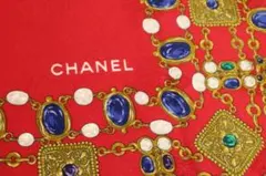 doorzo 様専用☆CHANEL シャネル スカーフ レッド チェーン柄 - メルカリ