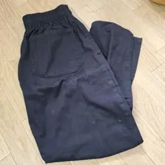 黒 ワークパンツ ゴムウエスト