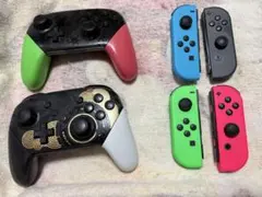 ［ジャンク］ Nintendo Switchプロコン2個＋ジョイコン4個