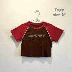 Dazy ラグランスリーブクロップドTシャツ Mサイズ