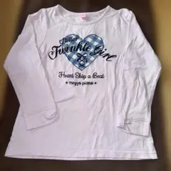 メゾピアノ　刺繍　長袖　Tシャツ　カットソー　140 Sサイズ