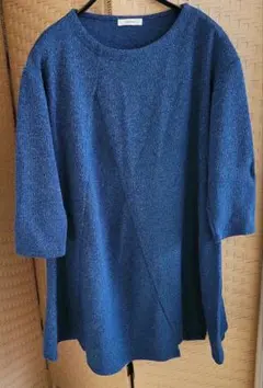 LADISION ブルー 秋冬 七分袖 チュニック LLサイズ