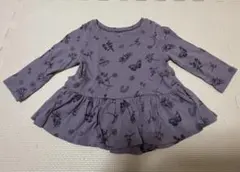 ベビーギャップ　長袖カットソー チュニック　紫　80cm