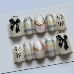 予備チップ付き！　ネイルチップ ニュアンスネイル 秋ネイル　マグネットネイル