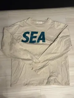 ウィンダンシー ロゴ ロンT ベージュ×グリーン