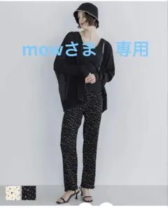 coca ドット柄　プリーツレギンスパンツ