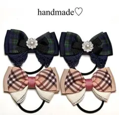 ヘアゴム　グログランリボン　ハンドメイド 可愛い♡入園　入学