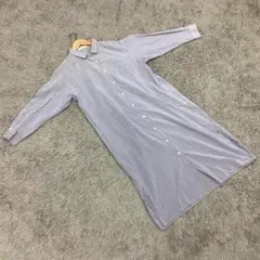 chocol raffine robe✨シャツワンピ✨ブルー ストライプ(F)