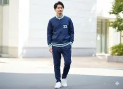 【上下セット】ジョーダンブランド ジャージ セットアップ ネイビー Sサイズ